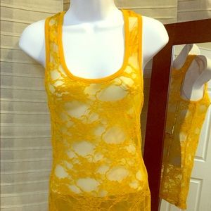 Sheer Racerback Tank Top